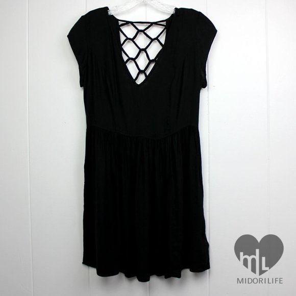 SILENCE + NOISE Lattice Back Babydoll Dress - Picture 3 of 8